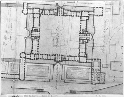 Conception des bâtiments orientaux du Louvre, de 